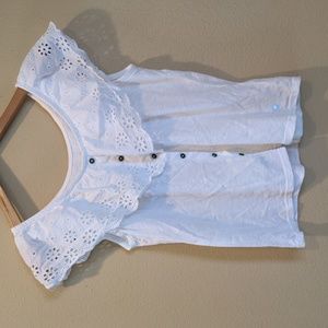 Girl's Justice Lace Ruffle Sleeve Top